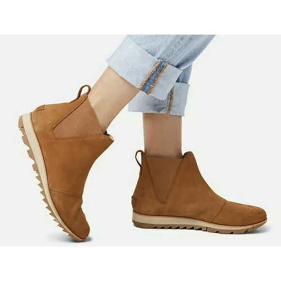 NEW $140 Sorel Harlow Chelsea Boot Waterproof Leather Womens Size - Main Image